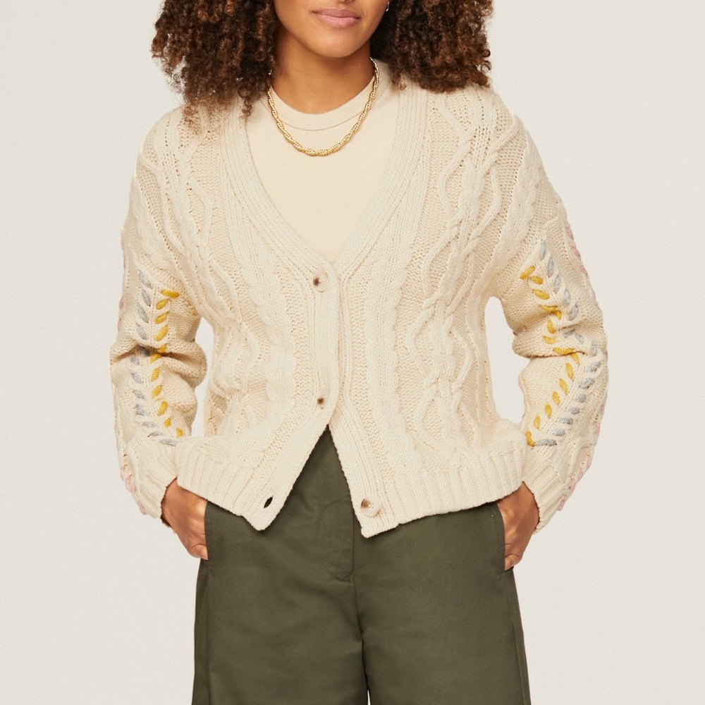 Michael Stars Hadley Cable Knit Cardigan Sweater